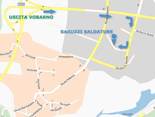 mappa di Baruzzi saldature a Vobarno in provincia di Brescia